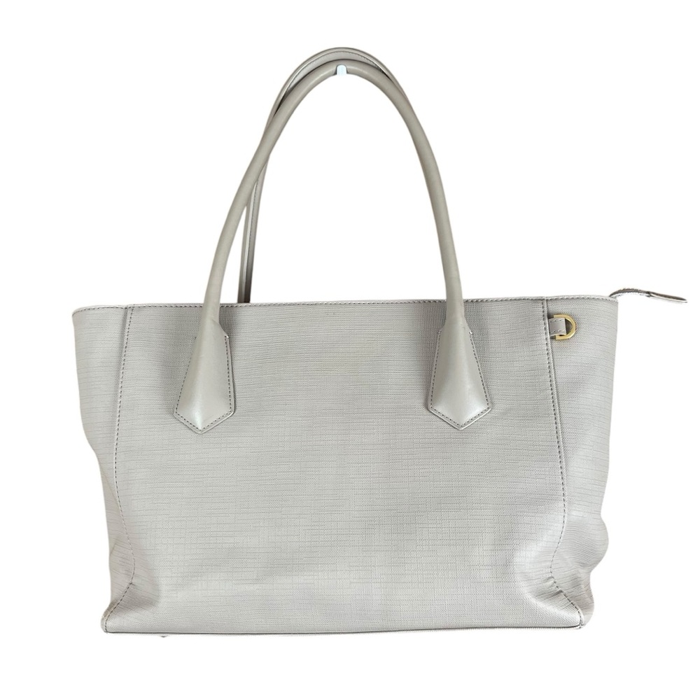 Dagne Dover Light Gray Structured Laptop Tote